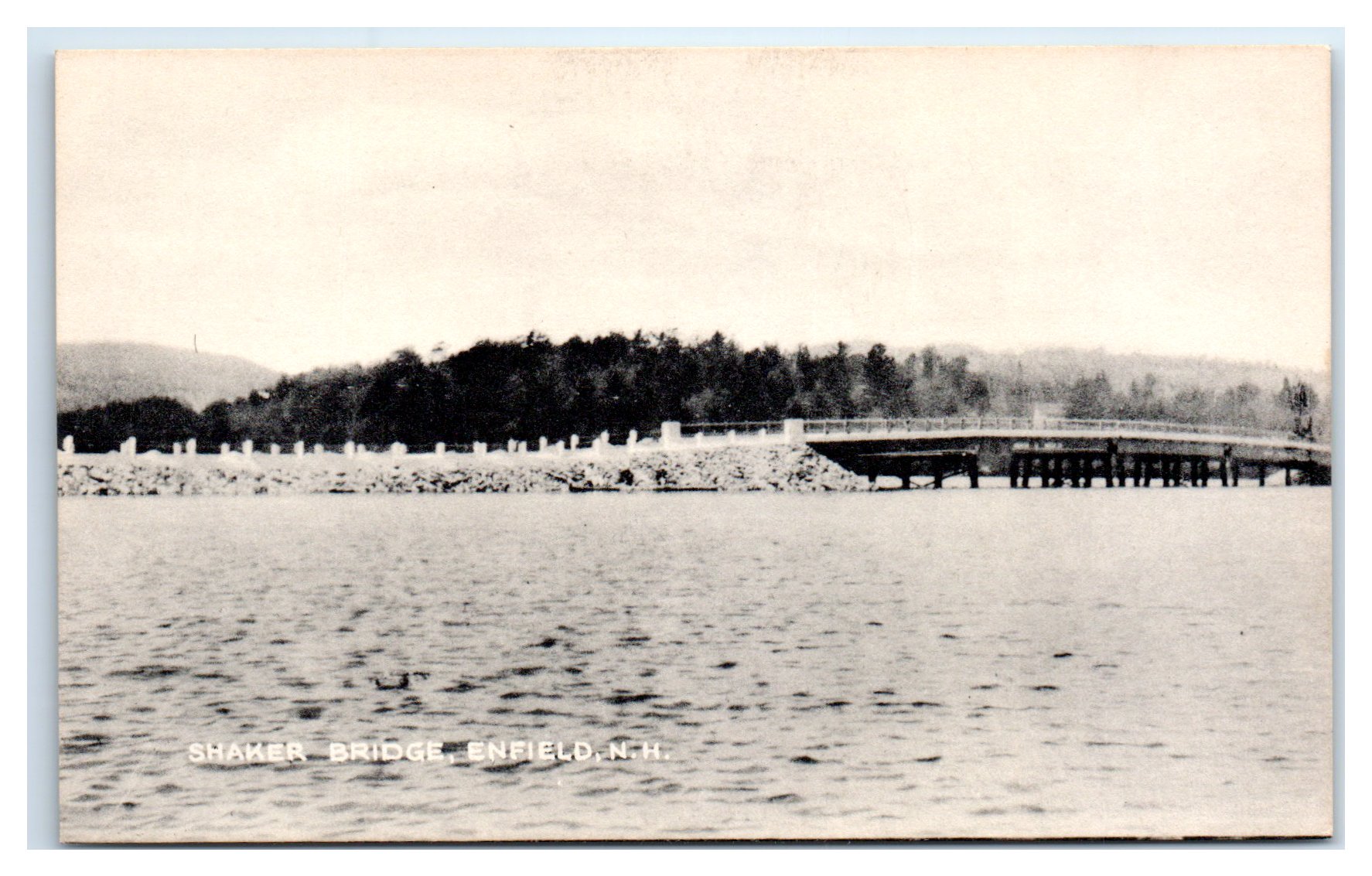 Enfield, NH Postcard SHAKER BRIDGE Mountains Lake eBay